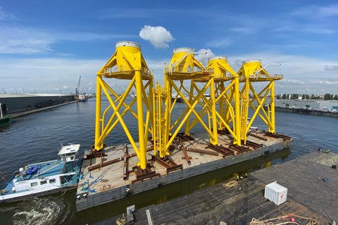 Jackets for the Moray East project ( Schotland )